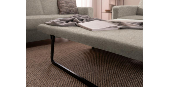 3-SITZER-SOFA in Flachgewebe Creme  - Chromfarben/Creme, Design, Textil/Metall (195/83/85cm) - Xora