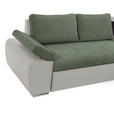 ECKSOFA in Flachgewebe Weiß, Olivgrün  - Weiß/Olivgrün, Design, Kunststoff/Textil (271/175cm) - Xora