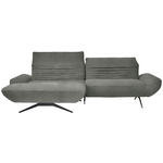 ECKSOFA  in Teddystoff Grau  170-195/280 cm  - Schwarz/Braun, Design, Textil/Metall (170-195/280cm) - Dieter Knoll