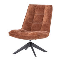 SESSEL in Chenille Rostfarben  - Rostfarben/Schwarz, MODERN, Textil/Metall (70/97/85cm) - Livetastic