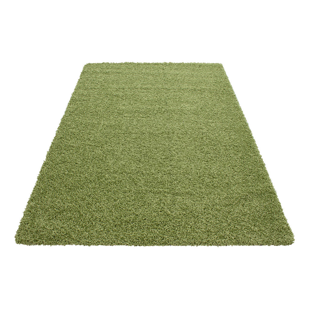Hochflor Teppich Grün Life 240x340 cm