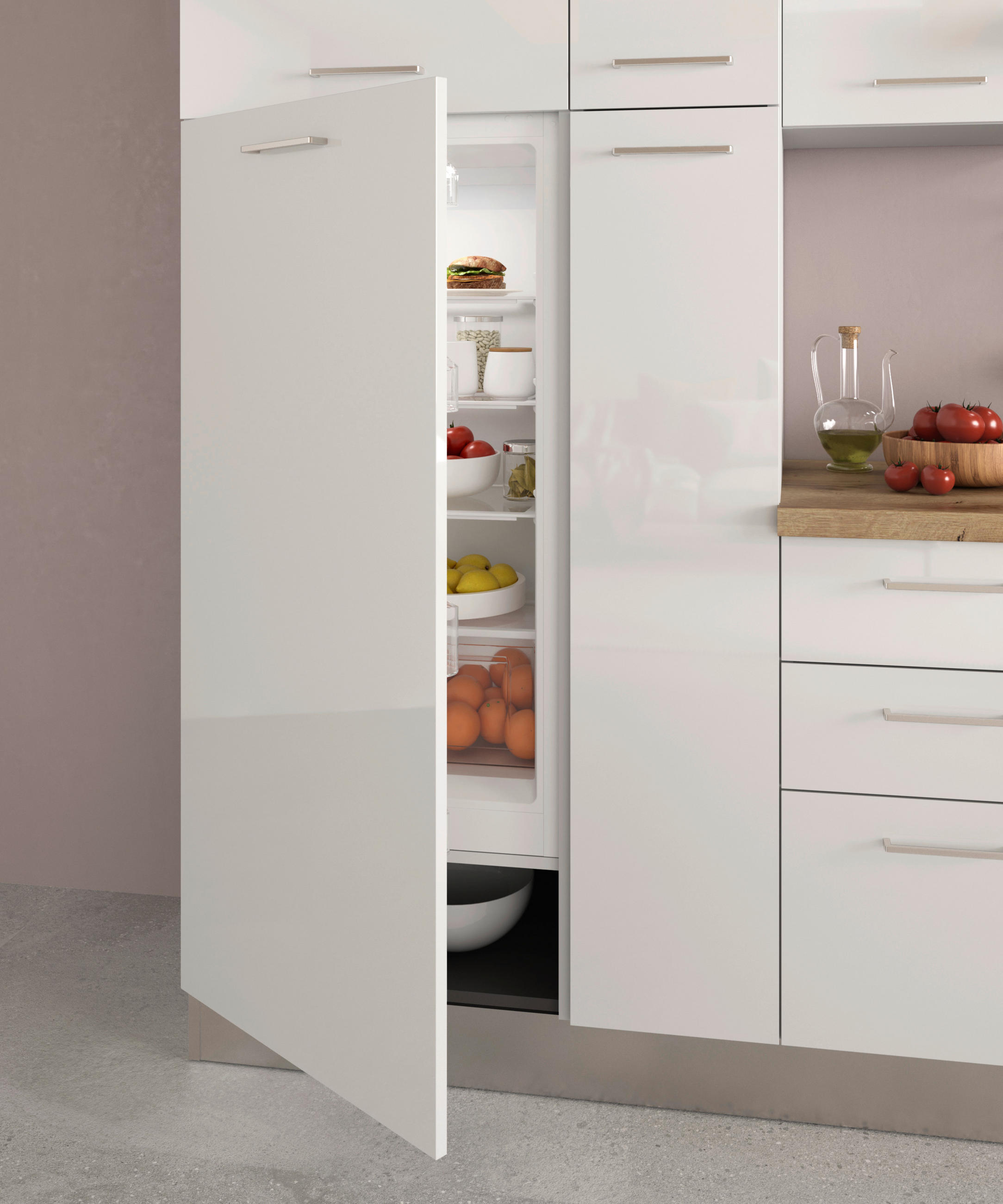 KUHINJSKI BLOK - barve hrasta/bela, Trendi, kovina/umetna masa (300/216/60cm) - Italstyle