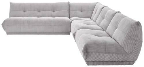 HÖRNSOFFA i manchester grå - grå, Trend, textil (285/315cm) - Livetastic