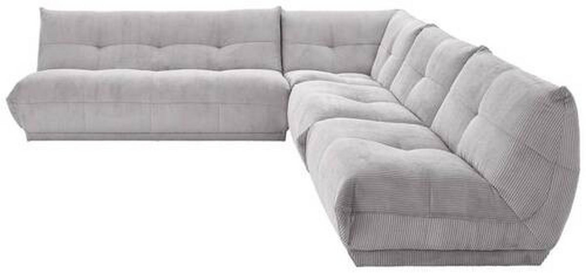 HÖRNSOFFA i manchester grå  - grå, Trend, textil (285/315cm) - Livetastic