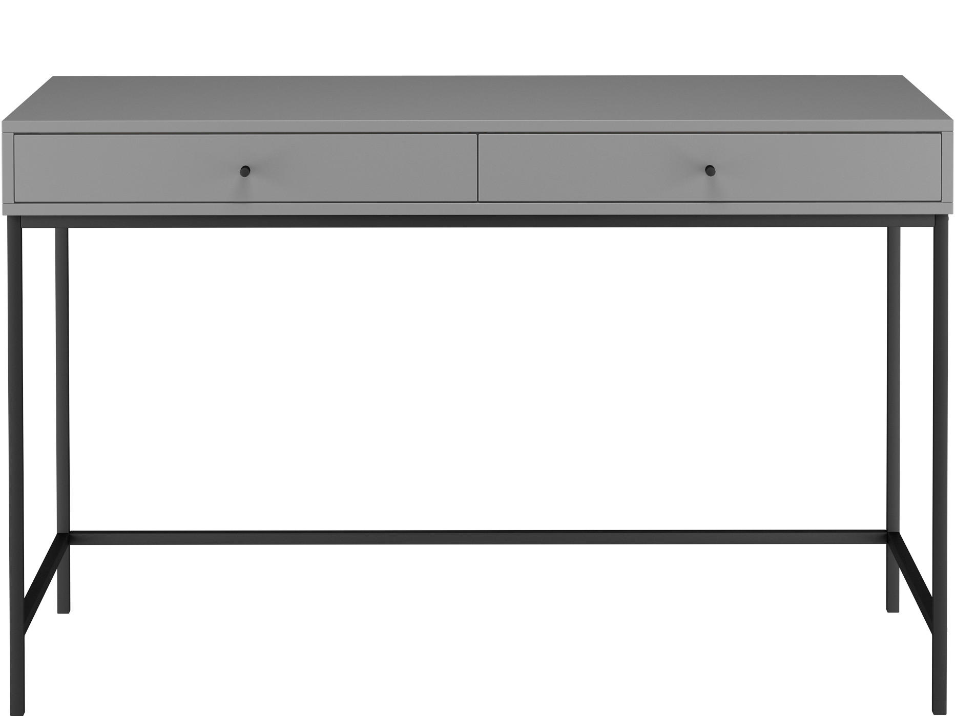 SCHREIBTISCH  in Grau  - Schwarz/Grau, Design, Holzwerkstoff/Metall (120/76/50cm) - MID.YOU