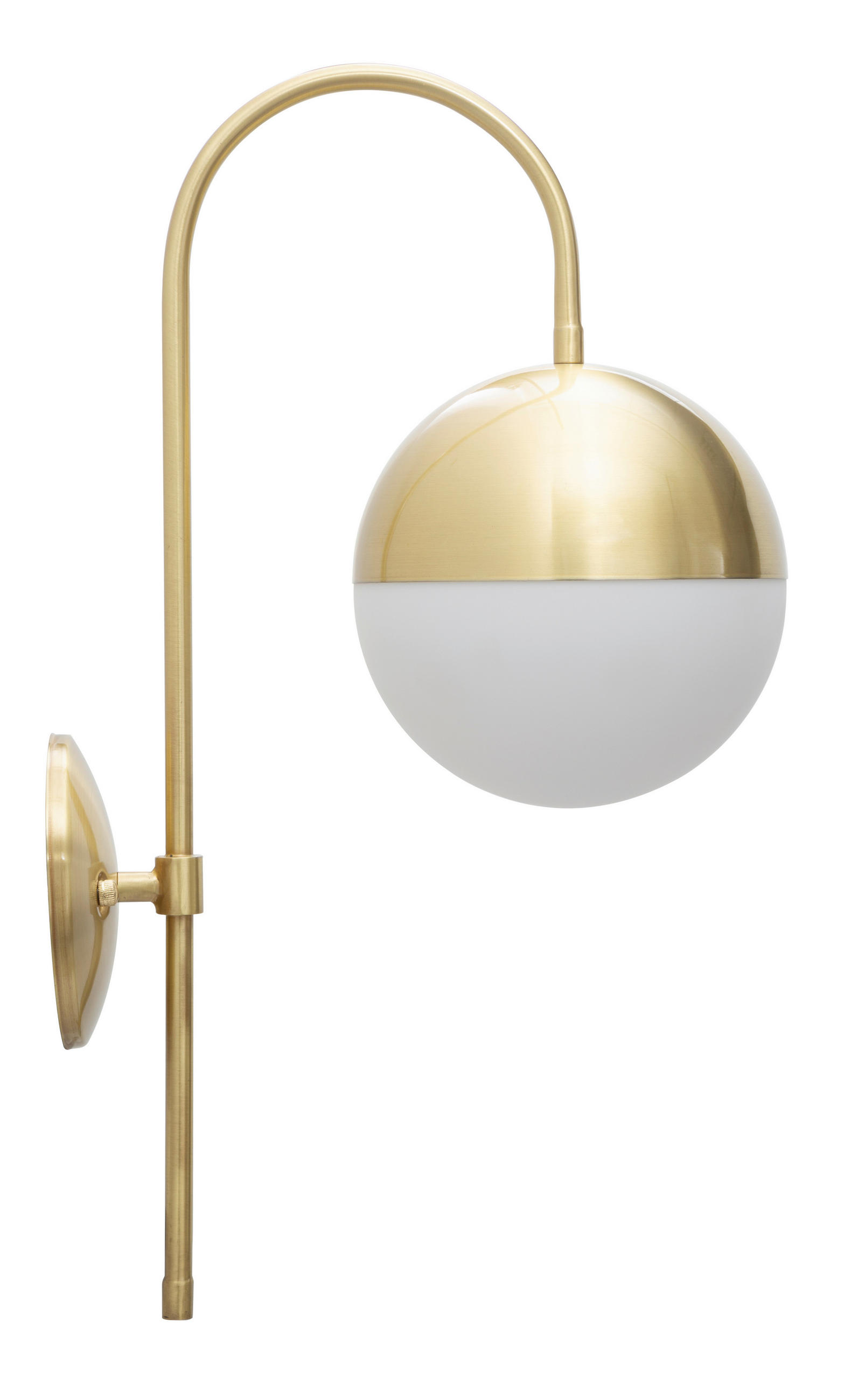 WANDLEUCHTE 19/31/51 cm  - Goldfarben/Weiß, Trend, Glas/Metall (19/31/51cm) - Mauro Ferretti