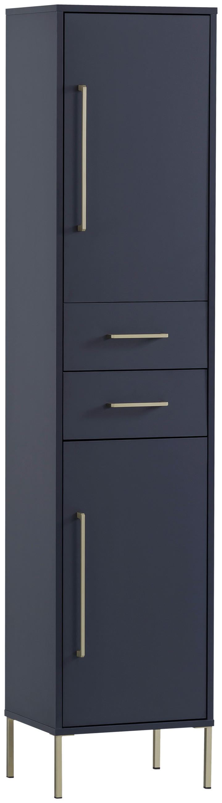 HOCHSCHRANK 40,5/184,3/33,1 cm  - Goldfarben/Dunkelblau, MODERN, Holzwerkstoff/Metall (40,5/184,3/33,1cm) - Stylife