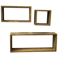 WANDREGALSET Eichefarben  - Eichefarben, Basics, Holzwerkstoff (19,5/19,5/12cm) - Carryhome