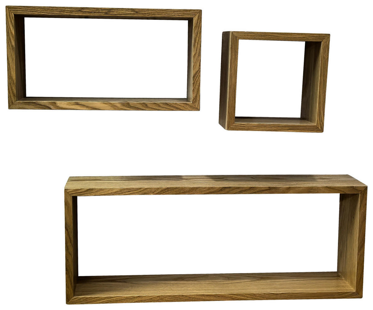 WANDREGALSET Eichefarben  - Eichefarben, Basics, Holzwerkstoff (19,5/19,5/12cm) - Carryhome