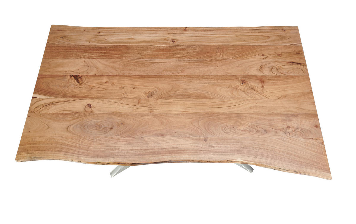 STOL ZA BLAGOVAONICU  prirodne boje  drvo, metal      - prirodne boje/boje oplemenjenog čelika, Lifestyle, drvo/metal (160/76/100cm) - MID.YOU