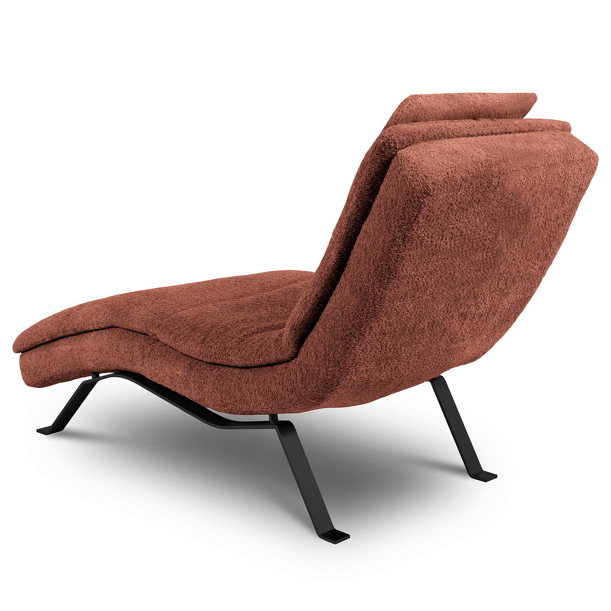 RELAXLIEGE Echtleder Beere  - Beere/Schwarz, Design, Leder/Metall (65/95/171cm) - Celina Home