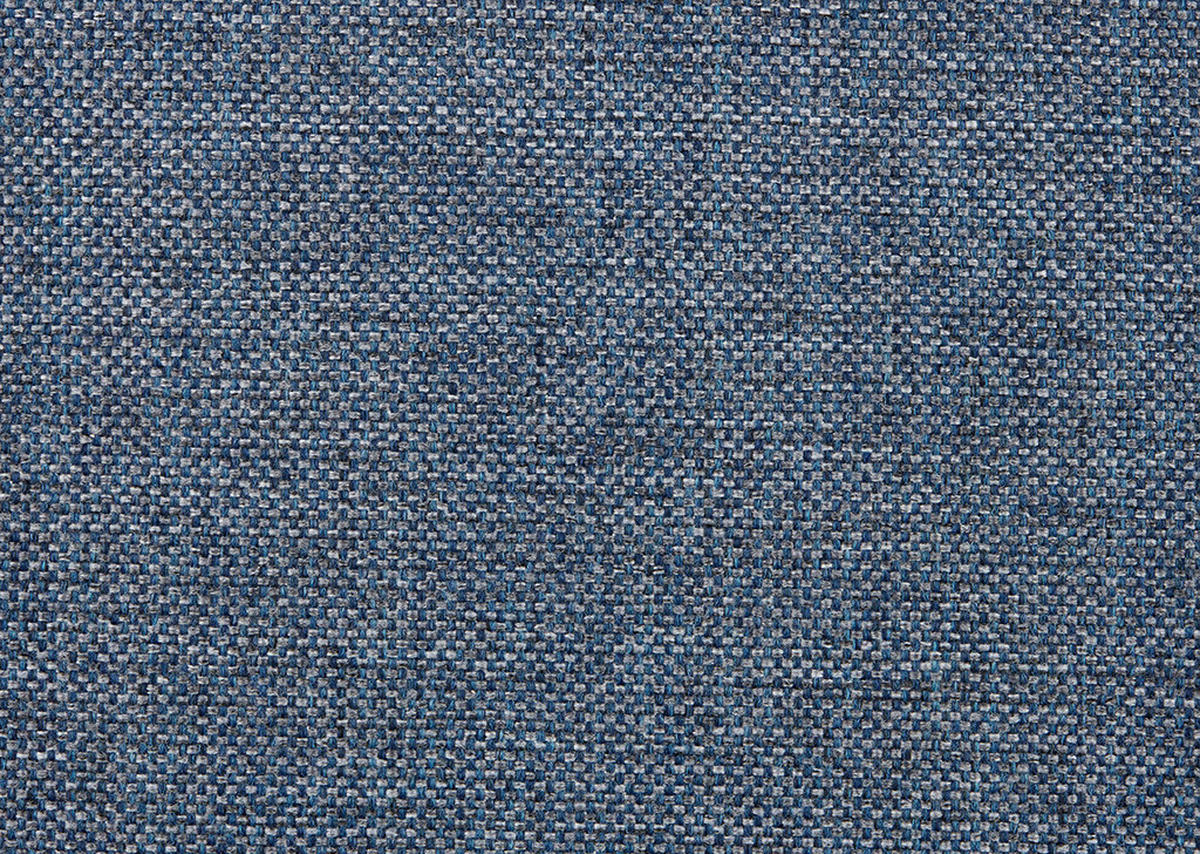ECKSOFA Blau Webstoff  - Chromfarben/Blau, Design, Kunststoff/Textil (302/187cm) - Carryhome