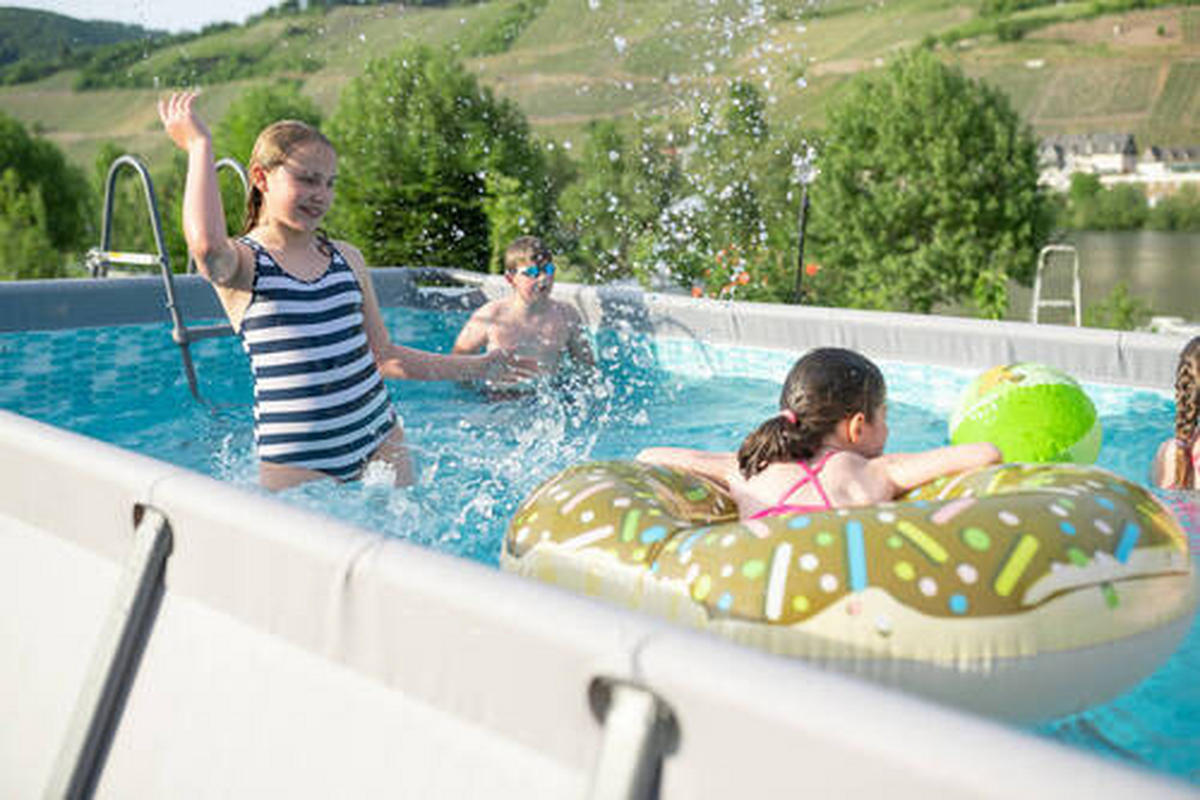 POOL-SET PGP41809522-AN 274/132/549 cm  - Anthrazit, KONVENTIONELL, Kunststoff/Metall (274/132/549cm)