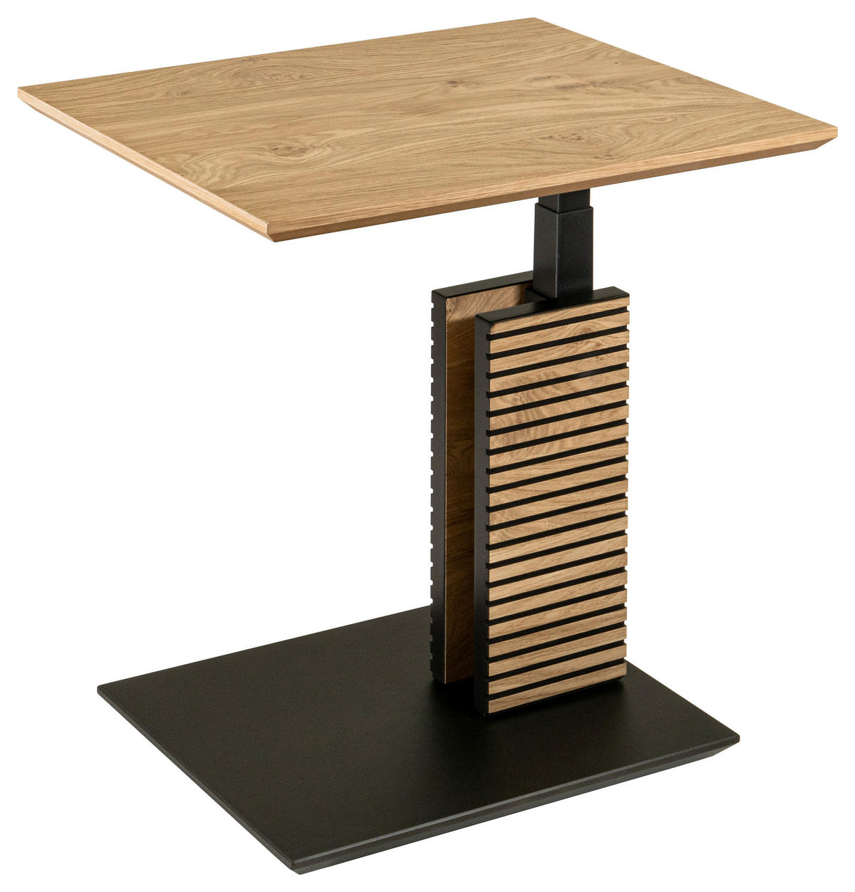 BEISTELLTISCH in Holz, Holzwerkstoff 55/47/47-65 cm  - Wildeiche/Anthrazit, Natur, Holz/Holzwerkstoff (55/47/47-65cm) - Novel