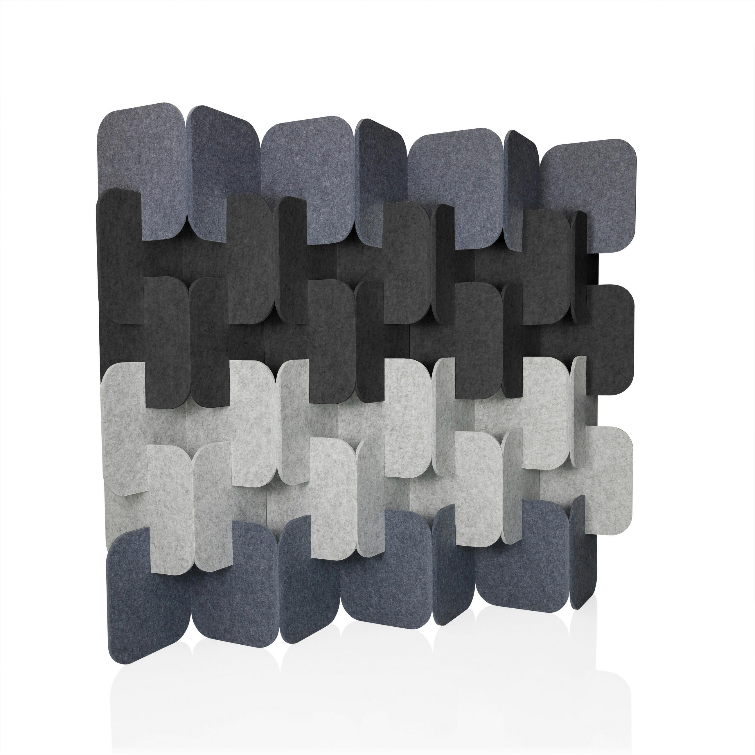 TRENNWAND  in Grau, Hellgrau, Dunkelgrau  - Dunkelgrau/Hellgrau, MODERN, Textil (174/164/25cm) - MID.YOU