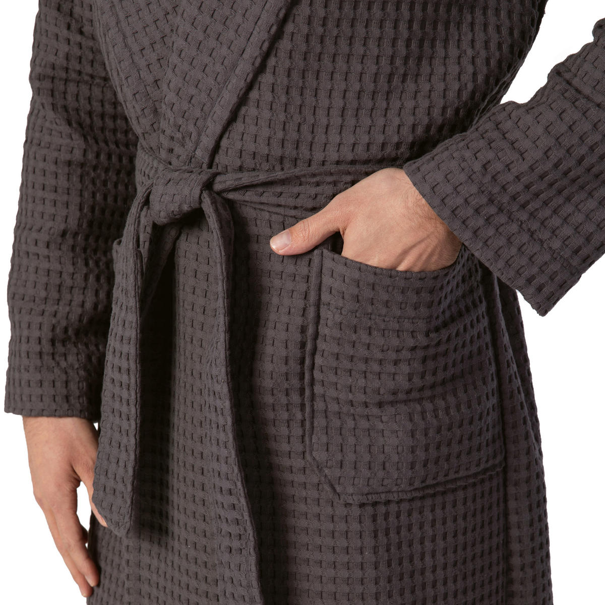 BADEMANTEL M Unisex  - Grau, Basics, Textil (Mnull) - Moeve