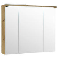 SPIEGELSCHRANK 80/69/20 cm  - Eiche Artisan, KONVENTIONELL, Glas/Holzwerkstoff (80/69/20cm) - Livetastic