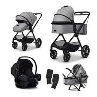 SET DJEČJIH KOLICA  Clicc Set  - siva/crna, Basics, tekstil (84/61/114cm) - Moon