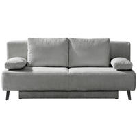 SCHLAFSOFA  mit Fußauswahl, Stoffauswahl, Rücken echt Cord Hellgrau  - Hellgrau/Schwarz, MODERN, Textil/Metall (193/85/88cm) - Novel