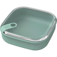 FRISCHHALTEDOSE Ela 1 L  - Transparent/Grün, Basics, Kunststoff (19,5/19,5/6,7cm) - Rotho