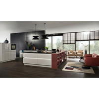 EINBAUKÜCHE NOVA LACK  - Rot/Grau, Basics, Holzwerkstoff - Nolte Küchen