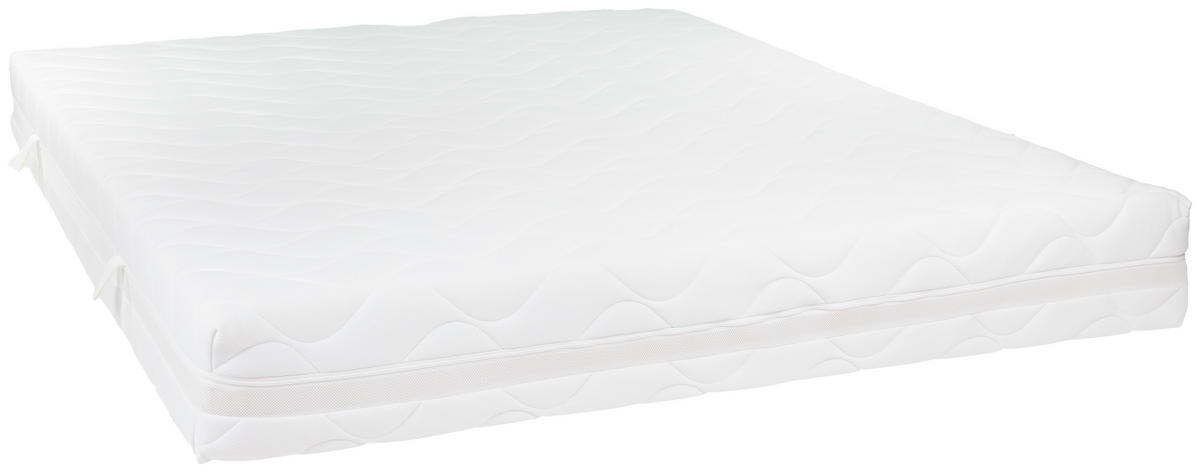 TASCHENFEDERKERNMATRATZE PHB LUX 7 ZONEN H3 180/200 cm Höhe ca. 23 cm 7 -Zonen - Weiß, MODERN, Textil (180/200cm) - Livetastic