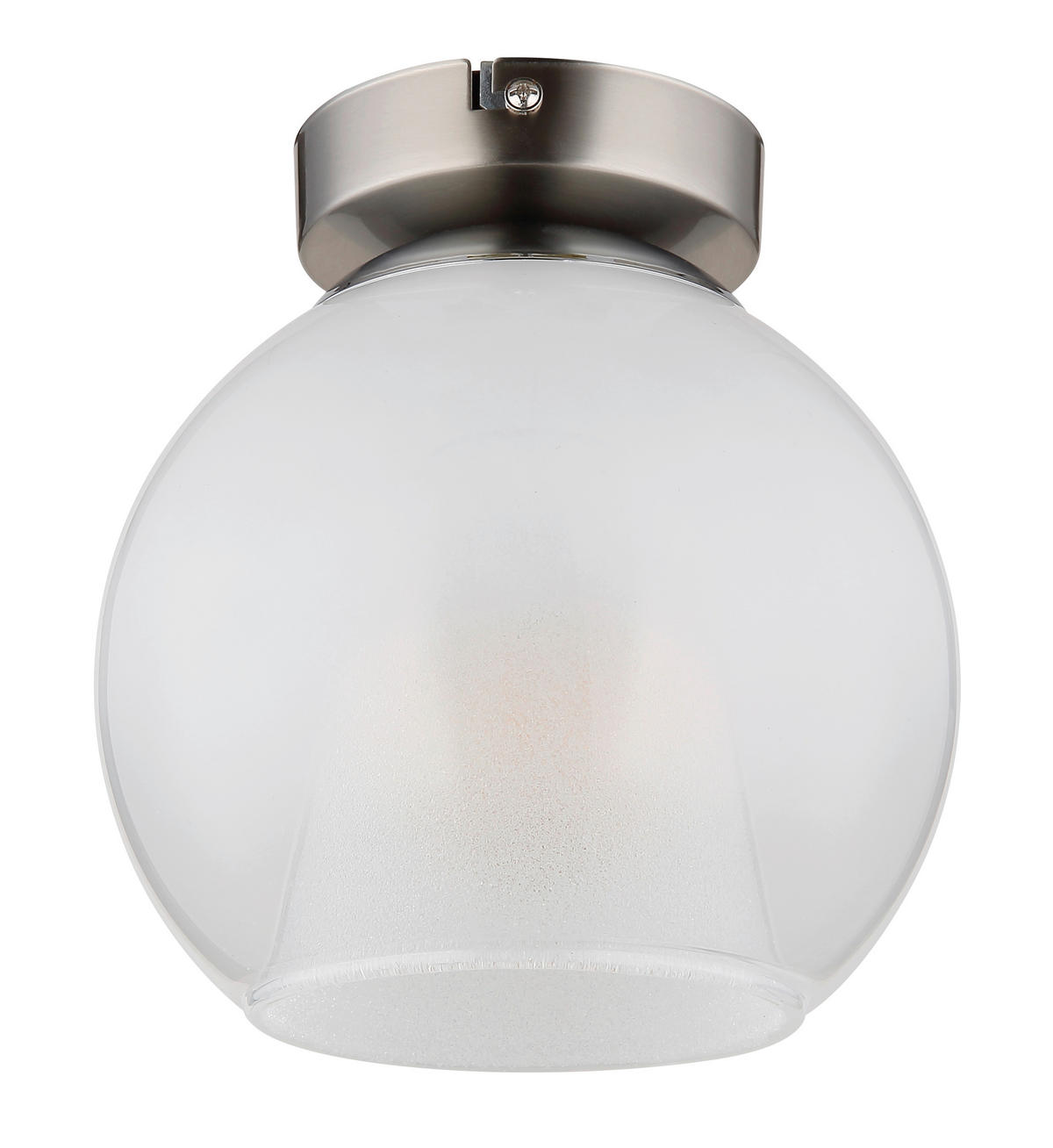 DECKENLEUCHTE  18/19 cm    - Klar/Chromfarben, Basics, Glas/Metall (18/19cm) - Globo