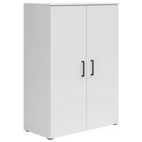 KOMODA, biela, 80/115/40 cm - čierna/biela, Modern, kompozitné drevo/plast (80/115/40cm) - Carryhome