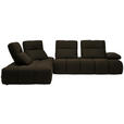 ECKSOFA in Struktur Anthrazit  233/313 cm  - Anthrazit/Schwarz, Design, Kunststoff/Textil (233/313cm) - Emilio Belluti
