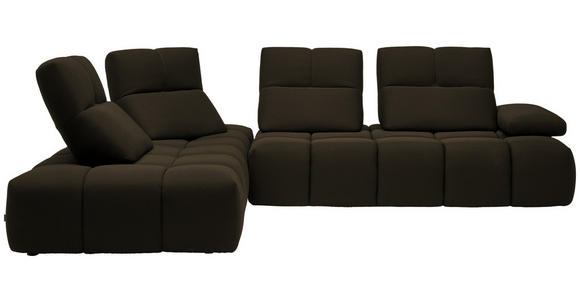 ECKSOFA in Struktur Anthrazit  233/313 cm  - Anthrazit/Schwarz, Design, Kunststoff/Textil (233/313cm) - Emilio Belluti