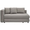 RÉCAMIERE Grau Flachgewebe  - Schwarz/Grau, Design, Kunststoff/Textil (171/71/93cm) - Cantus