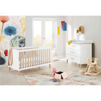 BABYZIMMER PINOLINO LUMI  - Eichefarben/Weiß, Design, Holzwerkstoff - Pinolino