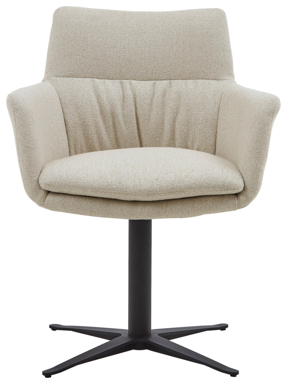 ARMLEHNSTUHL  in Eisen Webstoff  - Schwarz/Naturfarben, Design, Textil/Metall (64/84/66cm) - Valdera