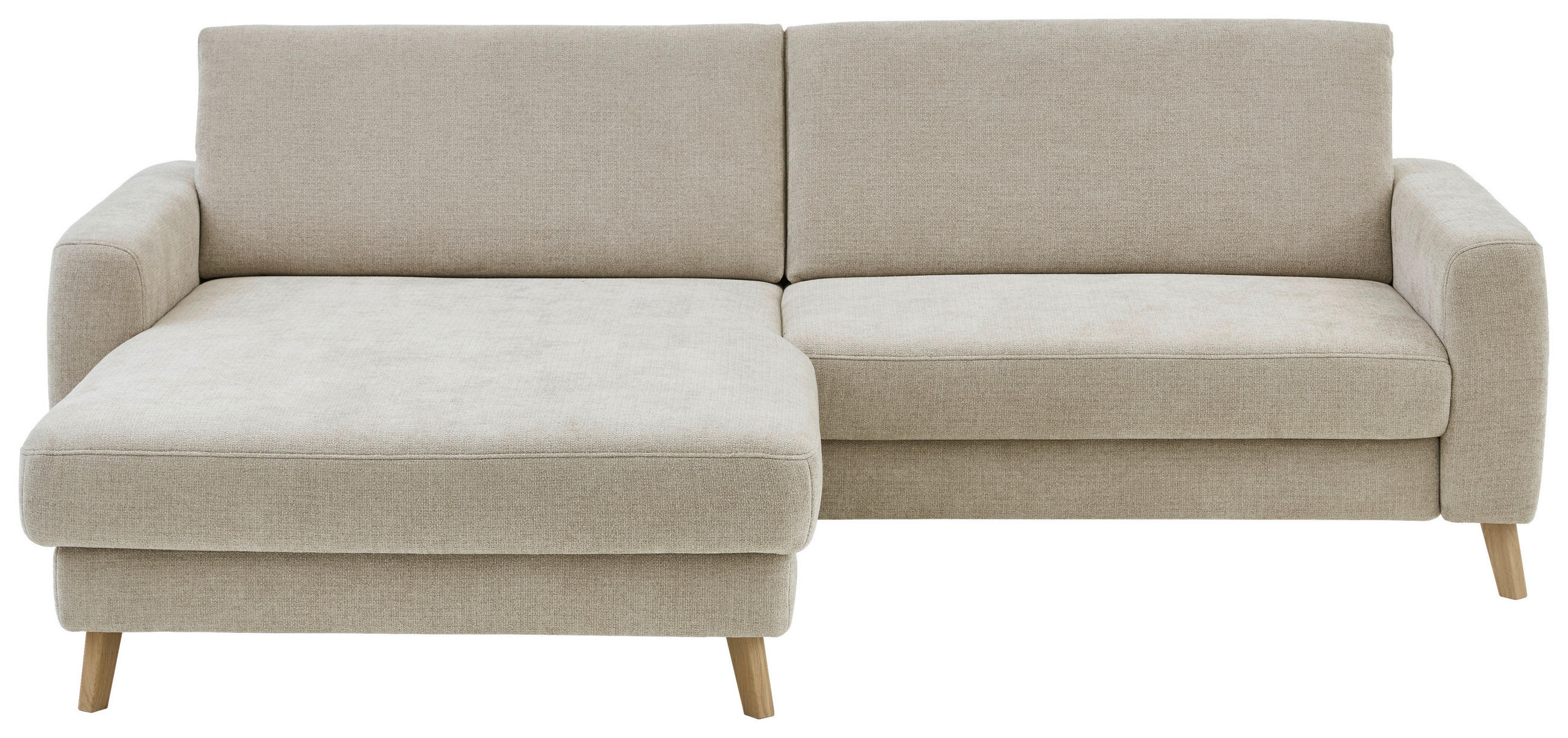 ECKSOFA  Chenille Beige  - Beige, Design, Holz/Textil (167/222cm) - Beldomo Comfort
