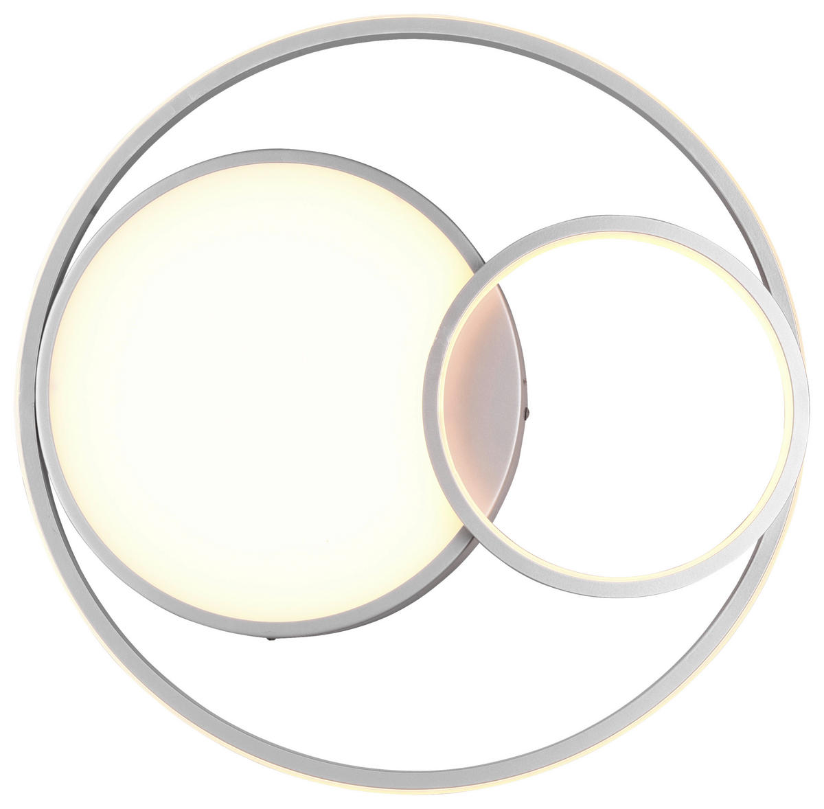 LED-DECKENLEUCHTE 48/9,5 cm   - Titanfarben, Design, Metall (48/9,5cm) - P & B