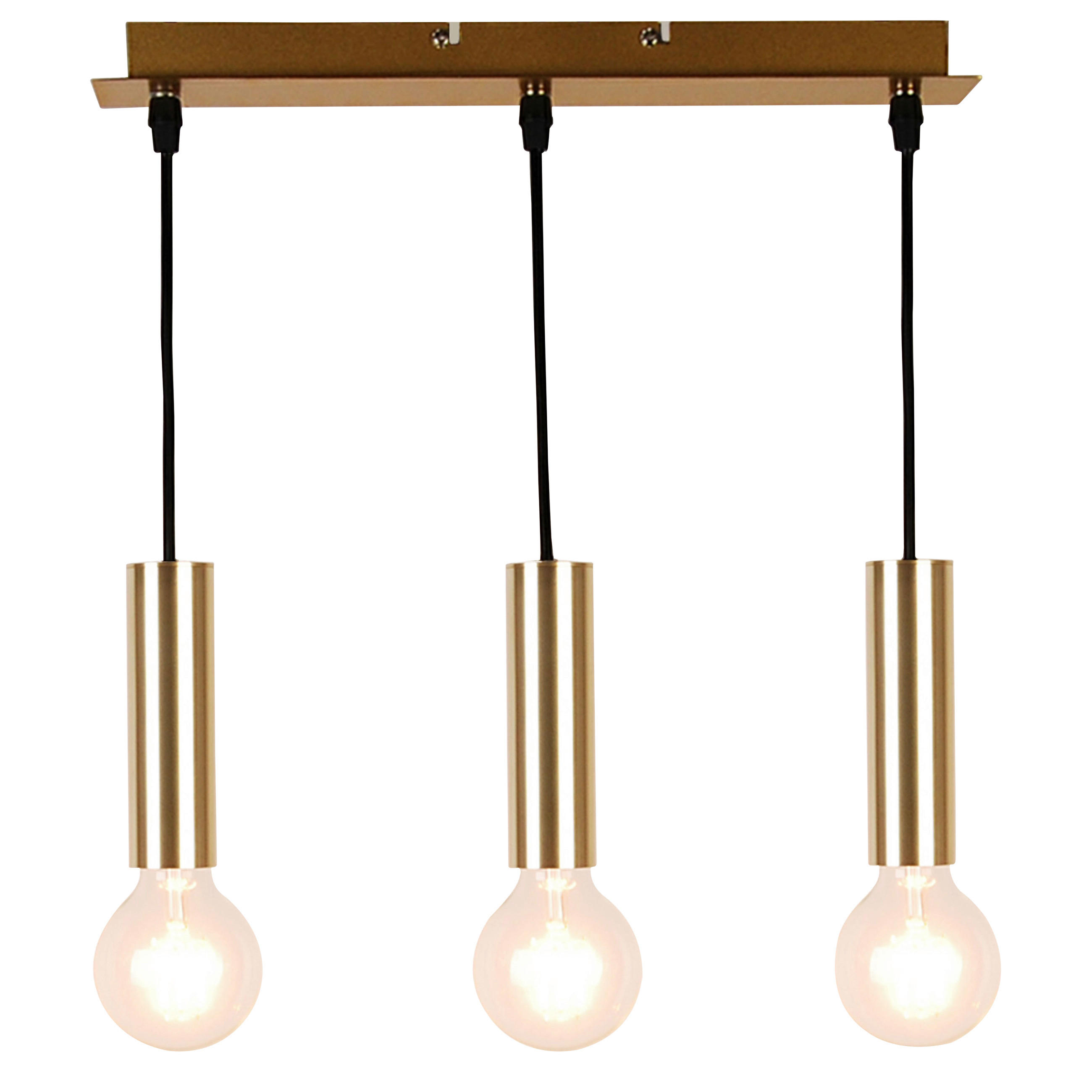 PENDELLAMPA Dallas 38/7/114.5 cm  - svart/guldfärgad, Design, metall (38/7/114.5cm)