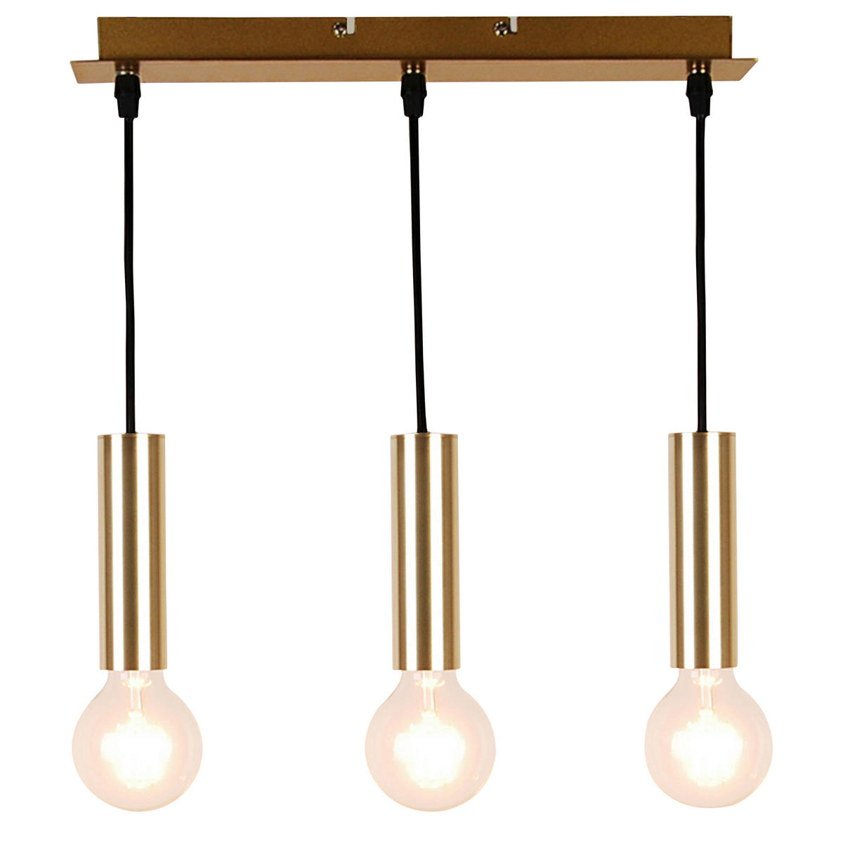 PENDELLAMPA Dallas 38/7/114.5 cm  - svart/guldfärgad, Design, metall (38/7/114.5cm)