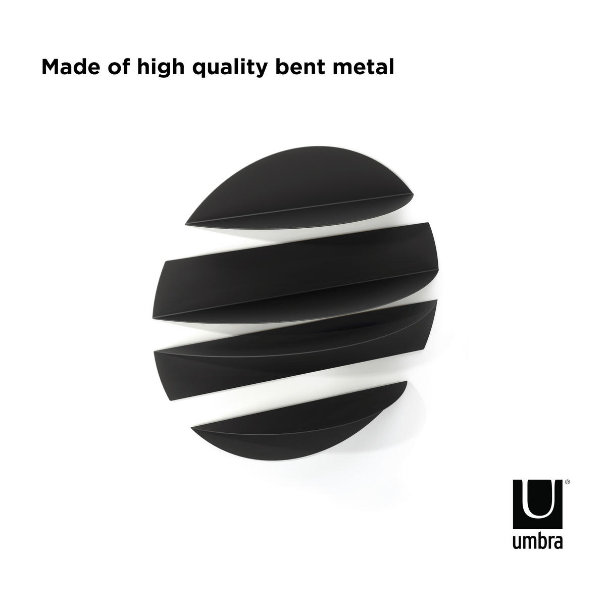 WANDREGAL Schwarz  - Schwarz, Basics, Metall (76/76/19cm) - Umbra
