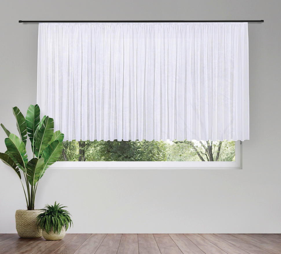 FERTIGSTORE  transparent  600/150 cm   - Weiß, Basics, Textil (600/150cm)
