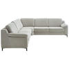 ECKSOFA in Chenille Hellgrau  278/278 cm  - Hellgrau/Schwarz, Design, Textil/Metall (278/278cm) - Valdera