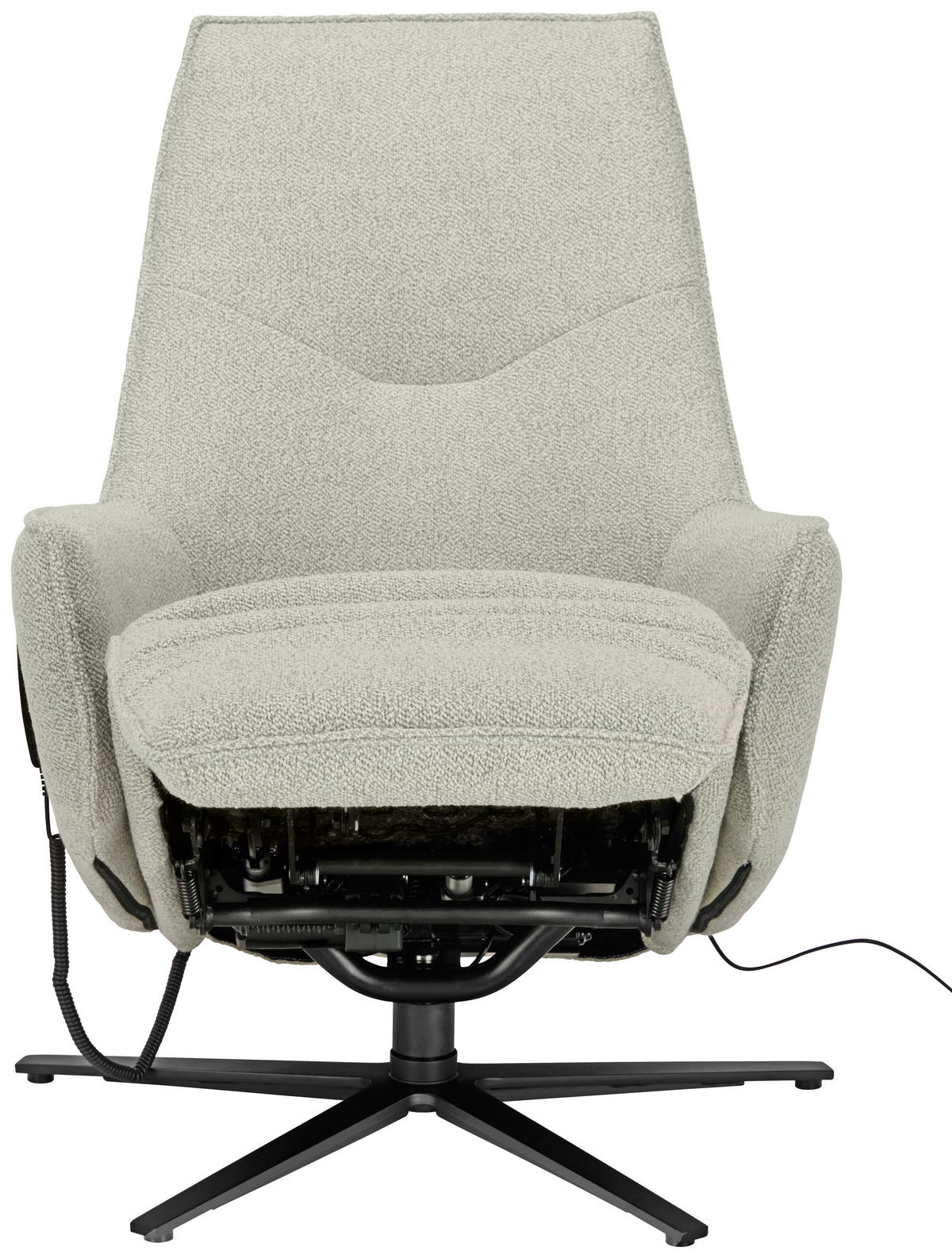 RELAXSESSEL in Textil Creme  - Anthrazit/Creme, Design, Textil/Metall (70/112/85cm) - Himolla Komfortklass