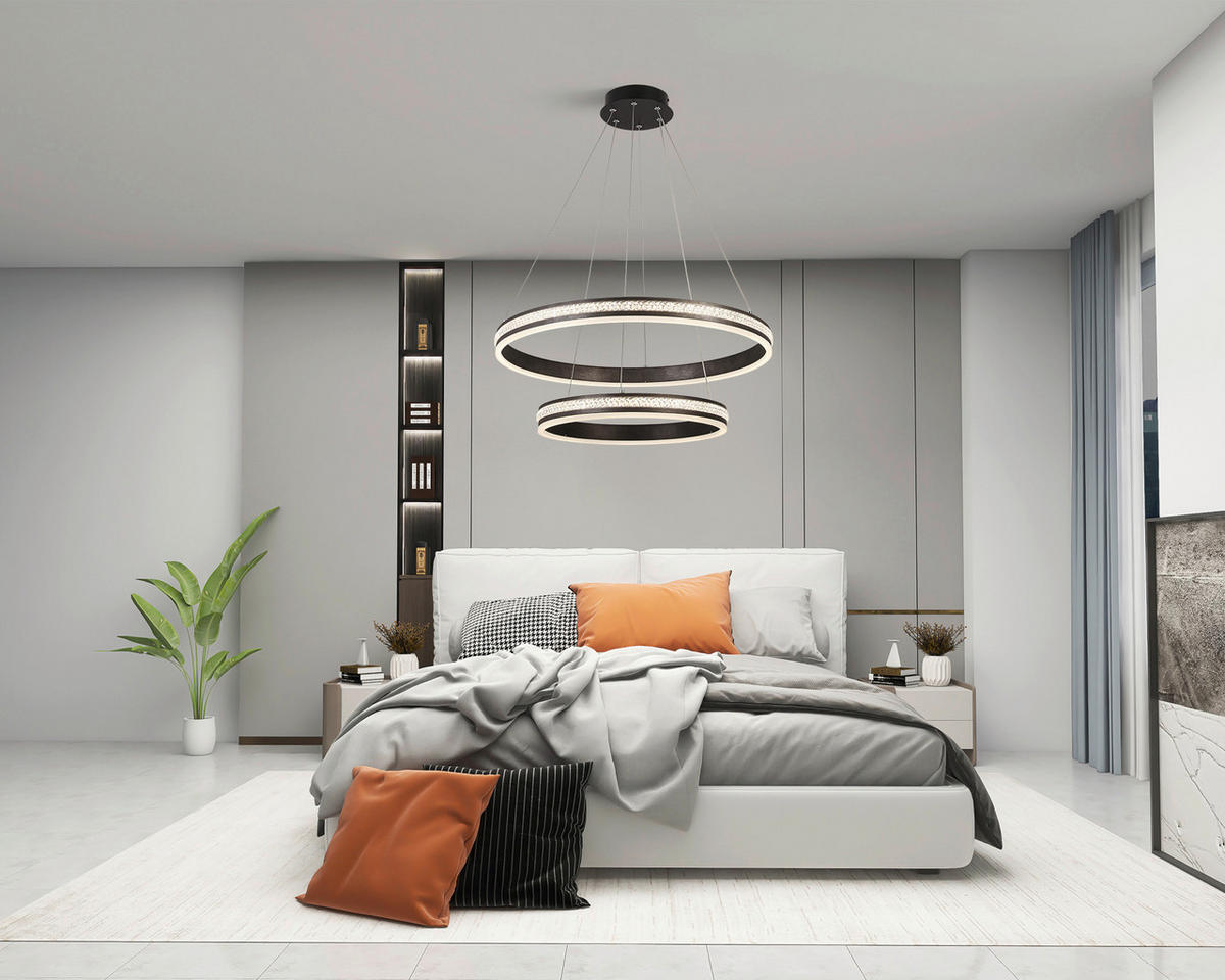 VISEČA LED-SVETILKA   40 W/5600 lm/4000 K/220-240 V/ - črna, Basics, kovina/umetna masa (60/120cm) - Ambiente