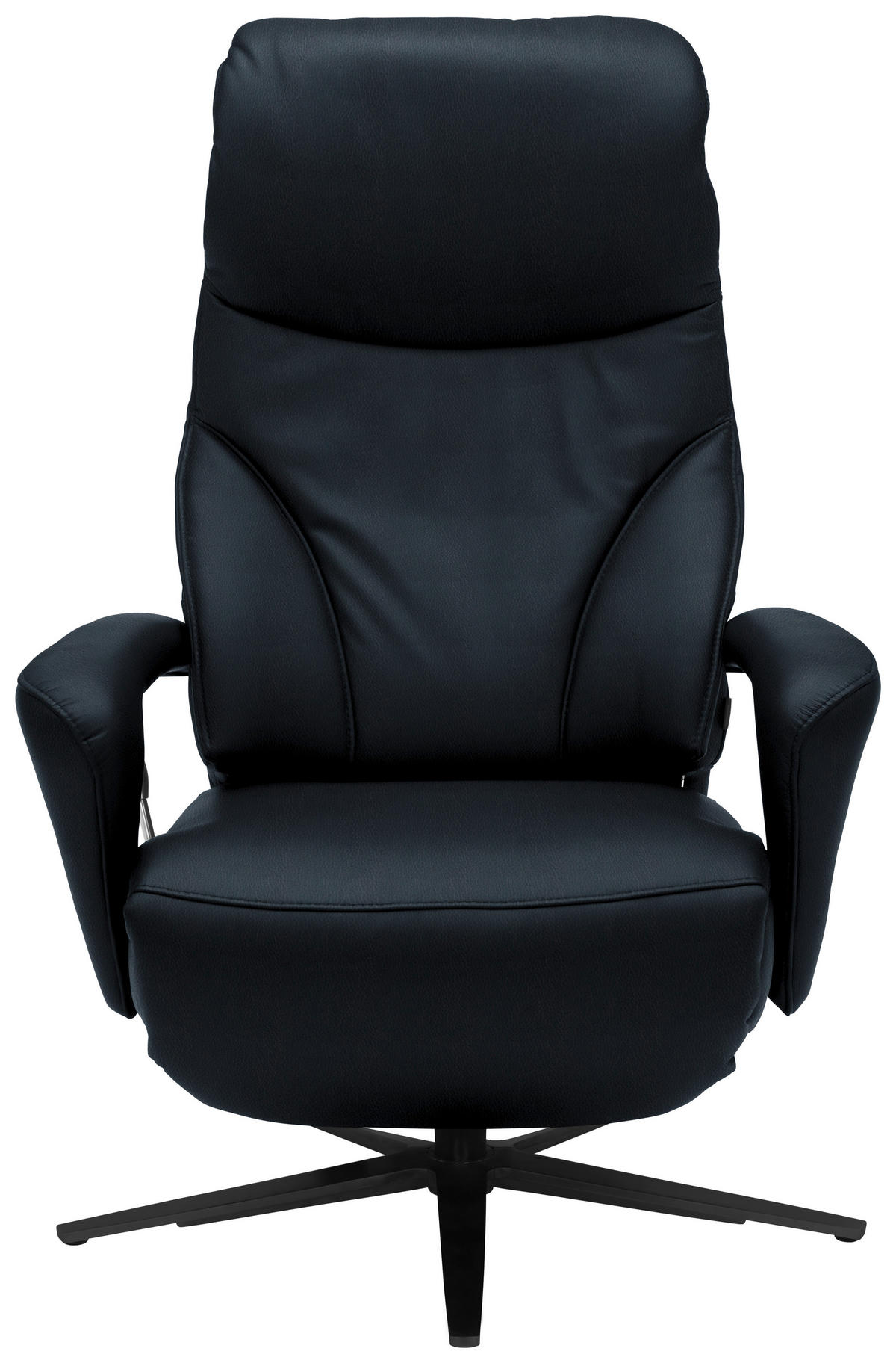 RELAXSESSEL in Leder Dunkelblau  - Schwarz/Dunkelblau, Design, Leder/Metall (75/106/88cm) - Dieter Knoll