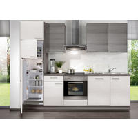 BLOK KUHINJA S APARATIMA  siva, bijela  - bijela/siva, Design (280cm) - Welnova