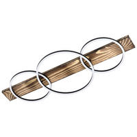 LED-TAKLAMPA Boyal 101/40/9,5 cm  - vit/brun, Natur, metall/trä (101/40/9,5cm) - Eglo