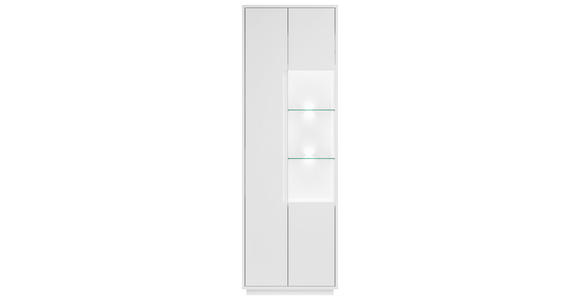 VITRINE Weiß 65/198/38 cm - Weiß, MODERN, Glas/Holzwerkstoff (65/198/38cm) - Carryhome