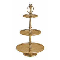 ETAGERE 3-stöckig - Goldfarben, Trend, Metall (28/55cm)