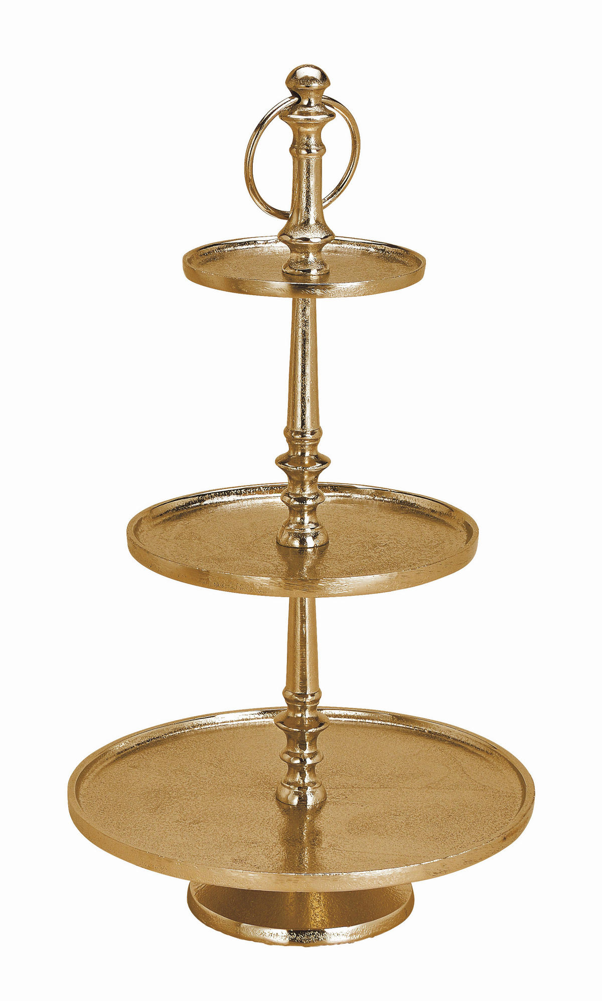 ETAGERE 3-stöckig - Goldfarben, Trend, Metall (28/55cm)