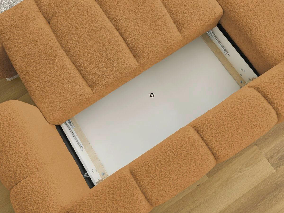 ECKSCHLAFSOFA FUJI Bouclé Gelb  inkl.  - Gelb/Schwarz, MODERN, Kunststoff/Textil (160/292cm)