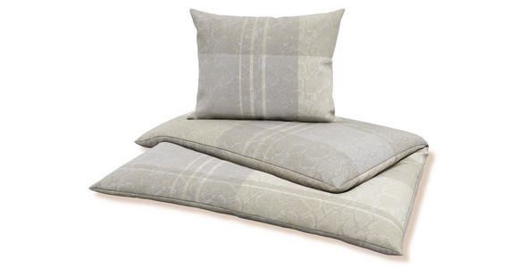 Bettwäsche Adelheid 140/200cm - Taupe/Blau, KONVENTIONELL, Textil (140/200cm) - Ombra